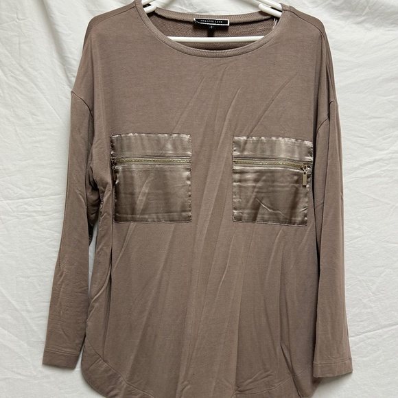 Tan Longsleeve With Zipper Pocket Detail - Picture 1 of 4